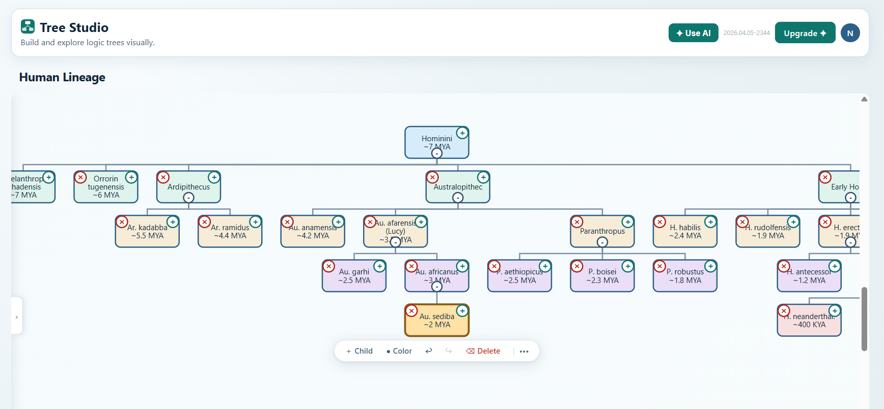 Tree Studio — Free Online Hierarchical Tree Diagram Maker